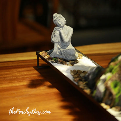 Mini Stone Meditating Buddha Statue
