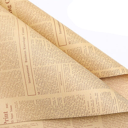 20pcs Kraft Newspaper Wrapping Paper Sheets