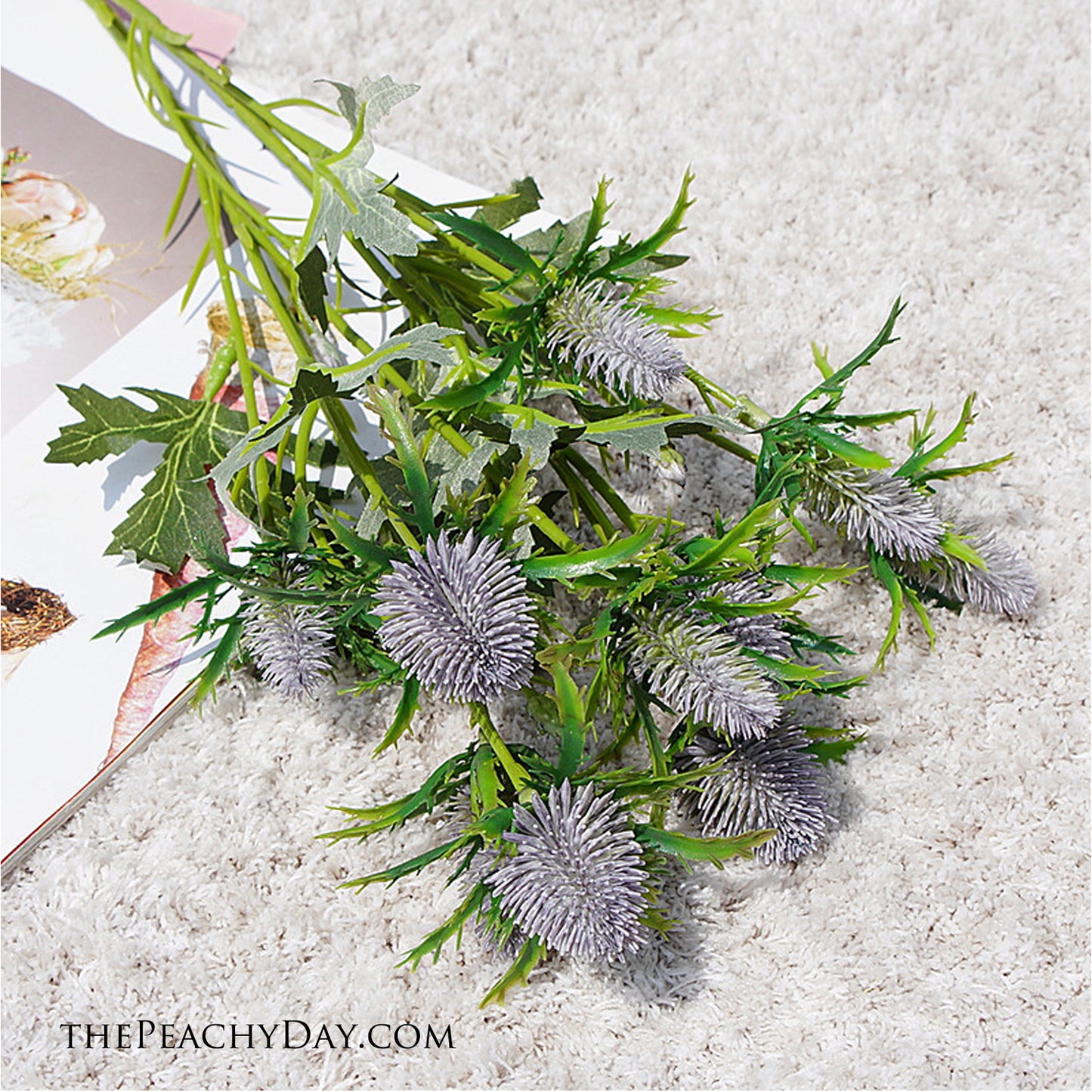 26.3" Faux Eryngium Sea Holly Flowers | 6 Colors