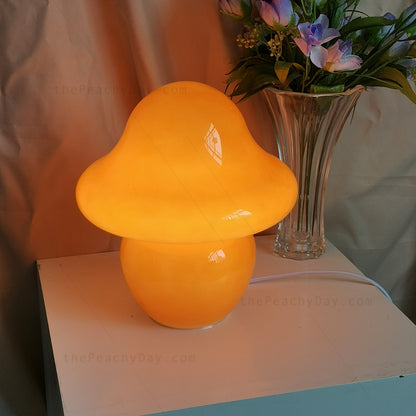 Glass Mushroom Table Lamp