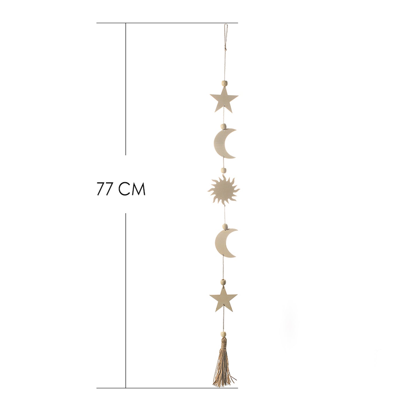 Wooden Moon Phase Wall Hanging Garland