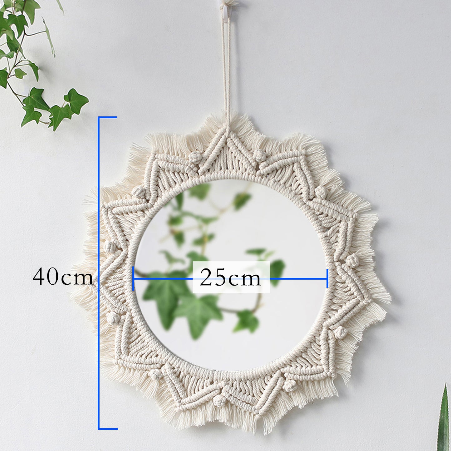 Boho Macrame Wall Mirror