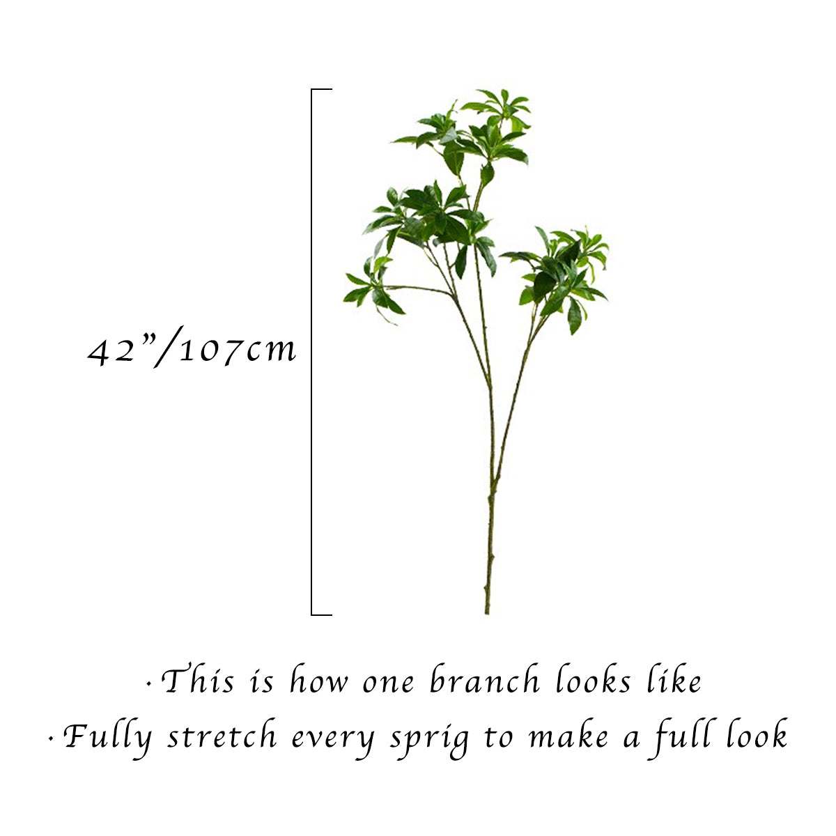 42" Japonica Leaf Branch