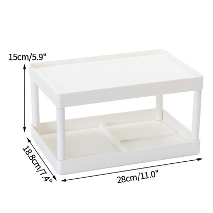 Stackable White Plastic Desk Organizer