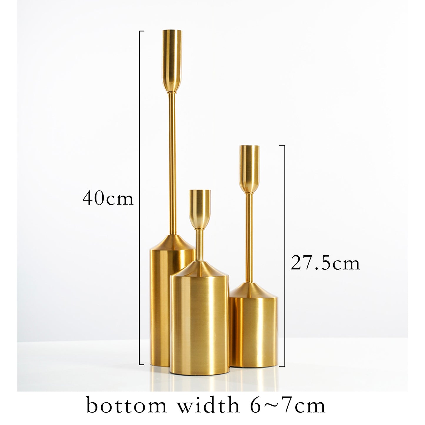 Golden Metal Candlestick Holders