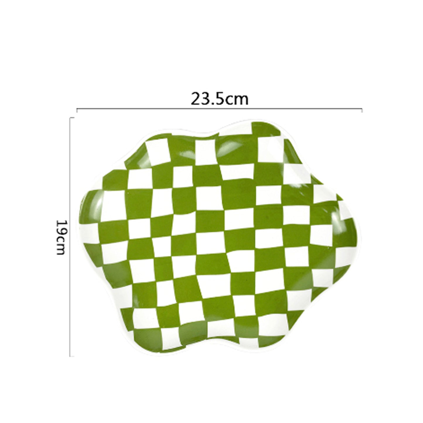 Ceramic Checkerboard Pattern Tray