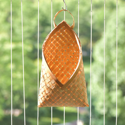 Bamboo Wicker Hanging Basket