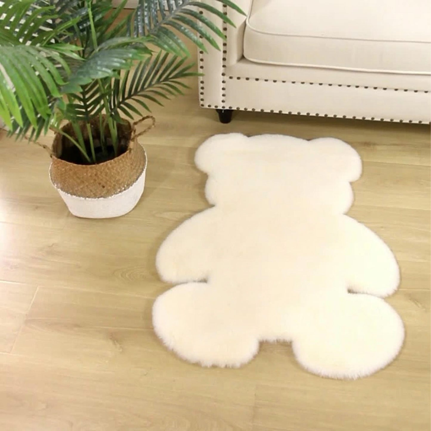 Bear-shaped Fluffy Shag Area Rug