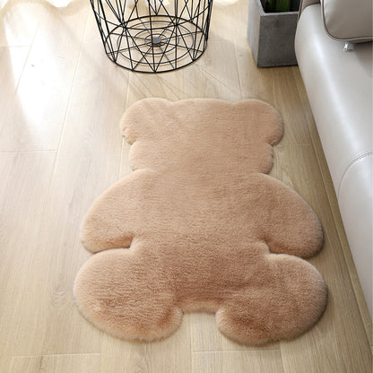 Bear-shaped Fluffy Shag Area Rug