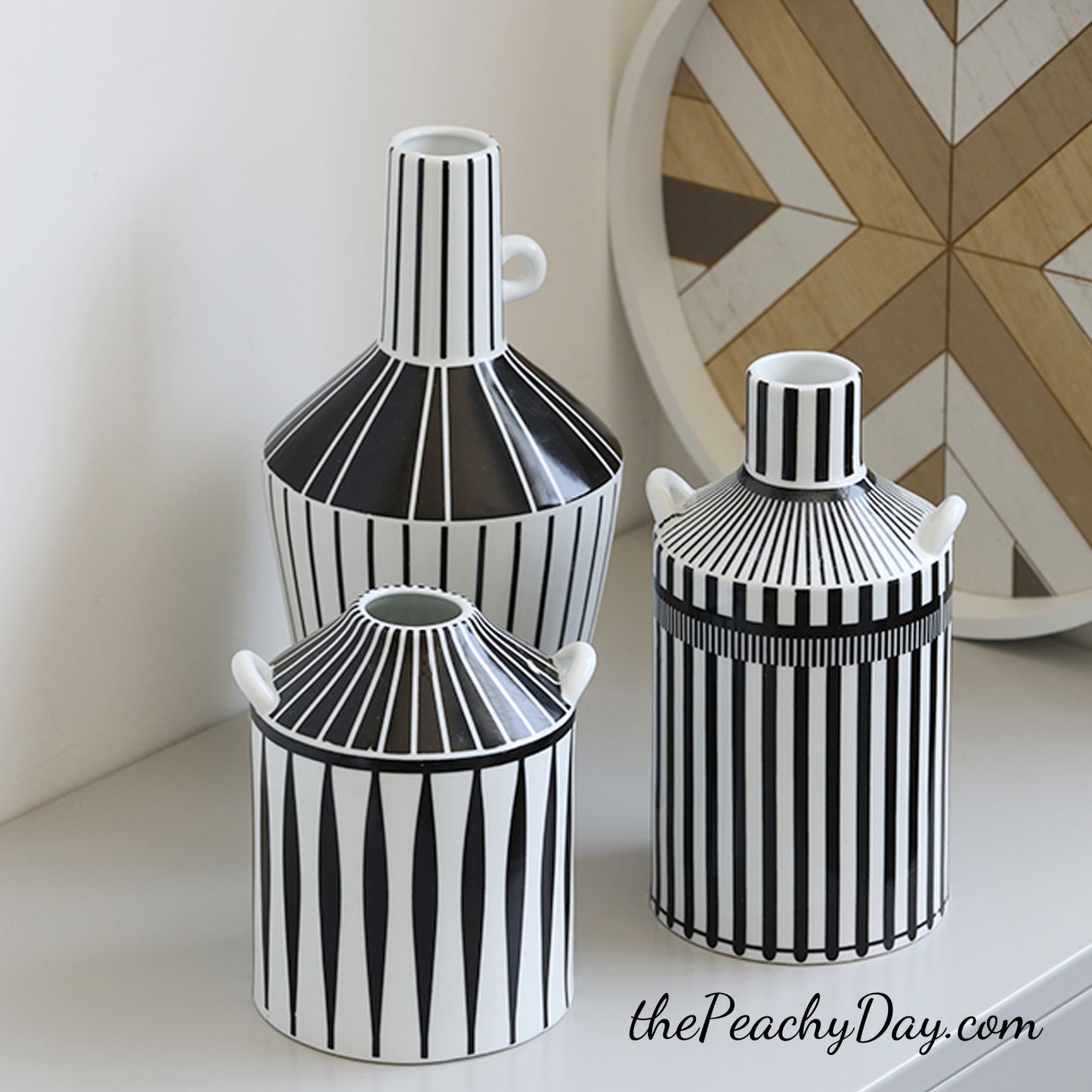 Black and White Ceramic Vase