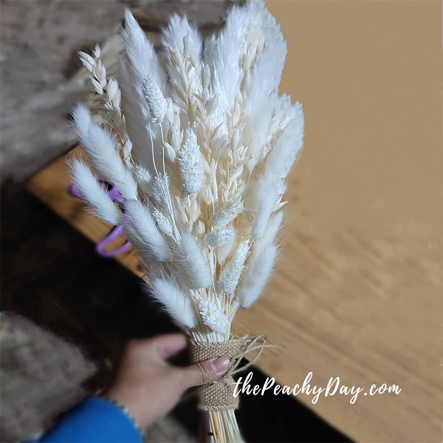 17" Dried Pampas Bunny Tail Bouquet