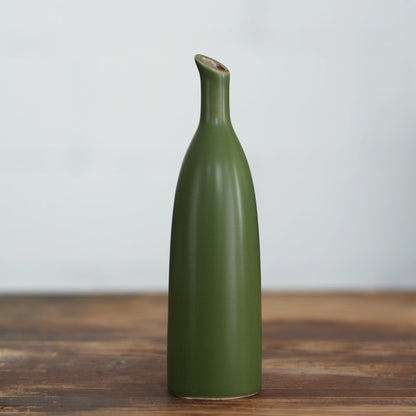 Green Chinese Ceramic Bud Vase