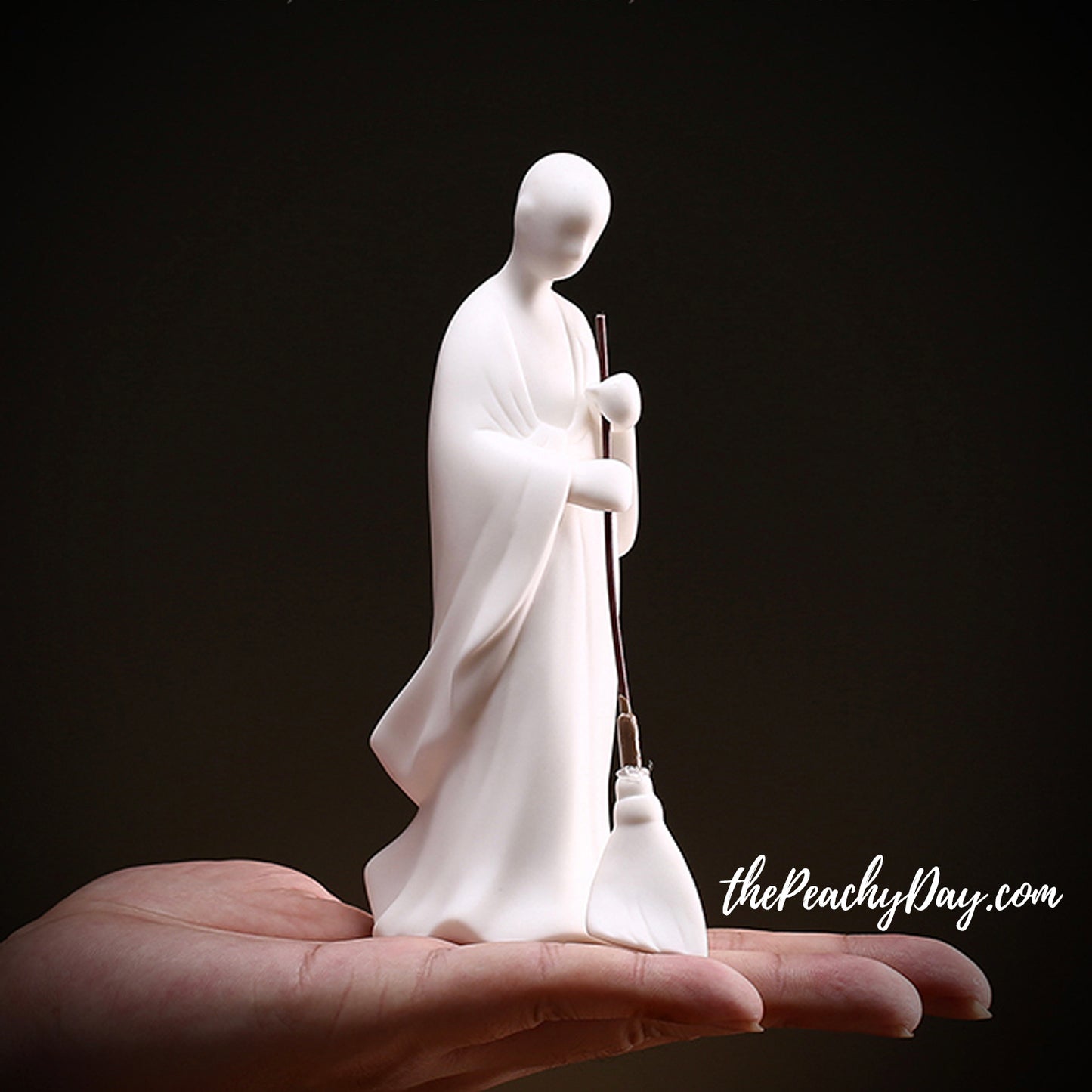 Mini Porcelain Monk Statue