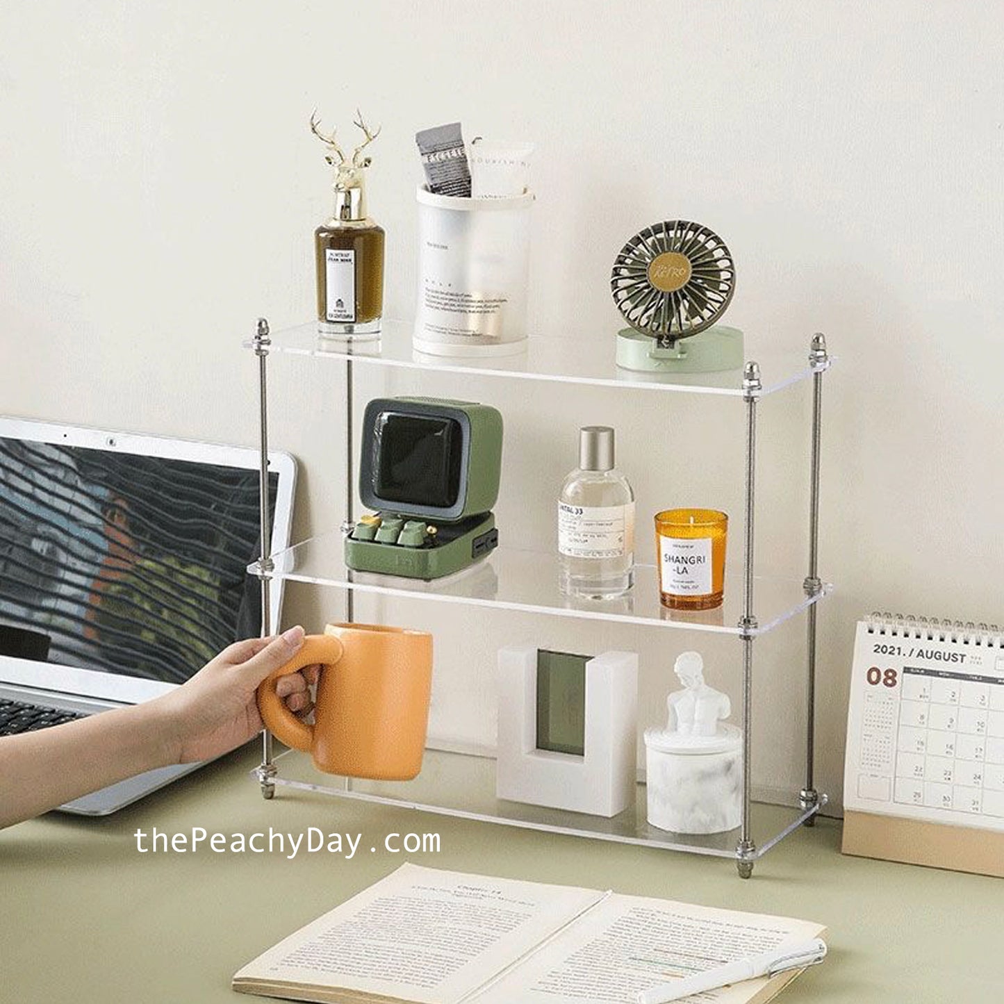 Clear Acrylic Desktop Shelf