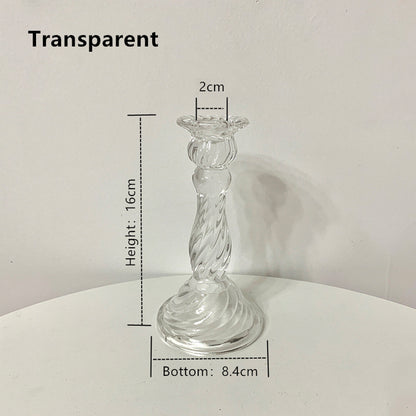 Glass Candle Stick Holder