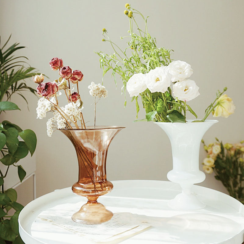 Colorful Trumpet Glass Vase