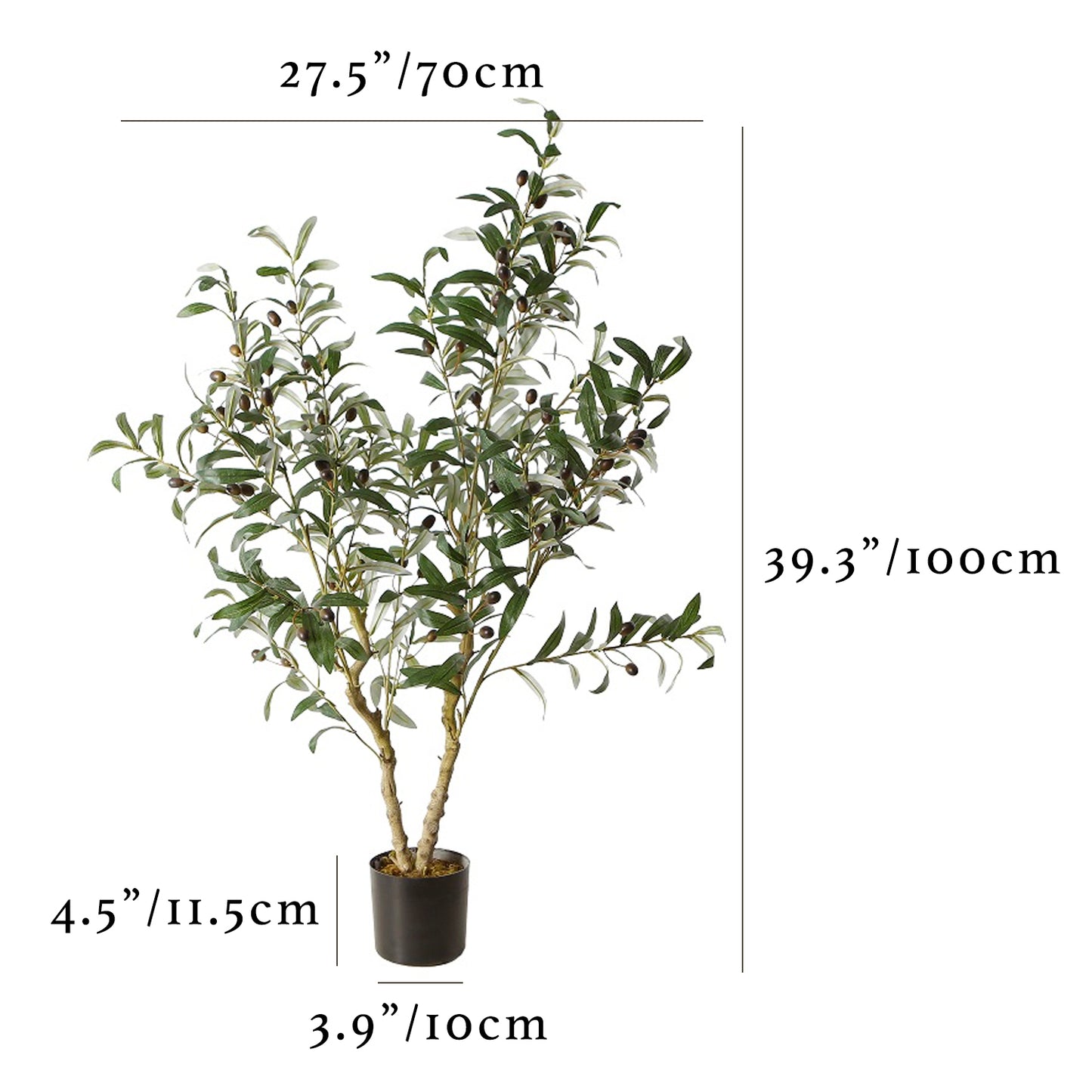 Large Potted Fake Olive Tree