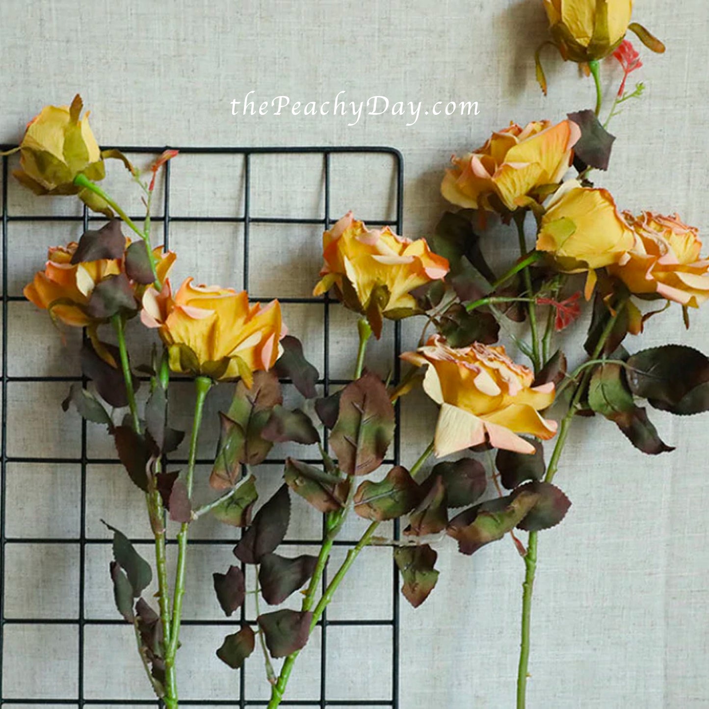 28.8 Faux Rustic Roses | 5 Colors