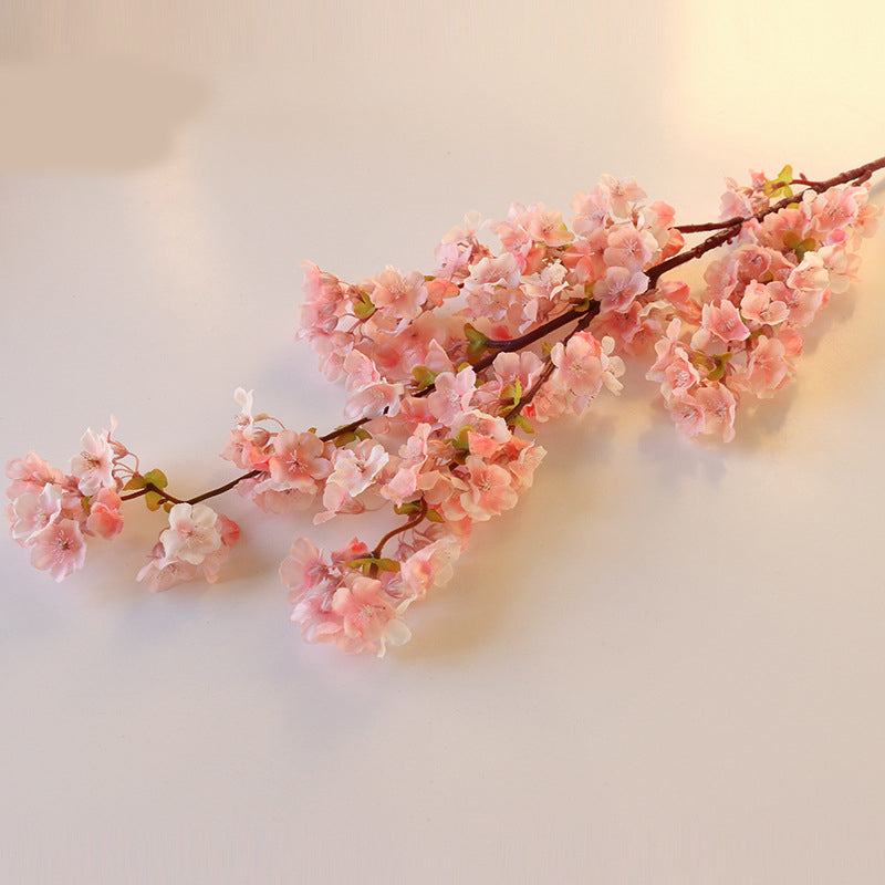 faux silk cherry blossom branches artificial real touch peach blossom sakura plum blossom flower stems fake flowers bedroom decor