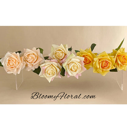4 Stems Real Touch Velvet Rose 25.1" | 9 Colors
