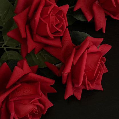 4 Stems Real Touch Velvet Rose 25.1" | 9 Colors