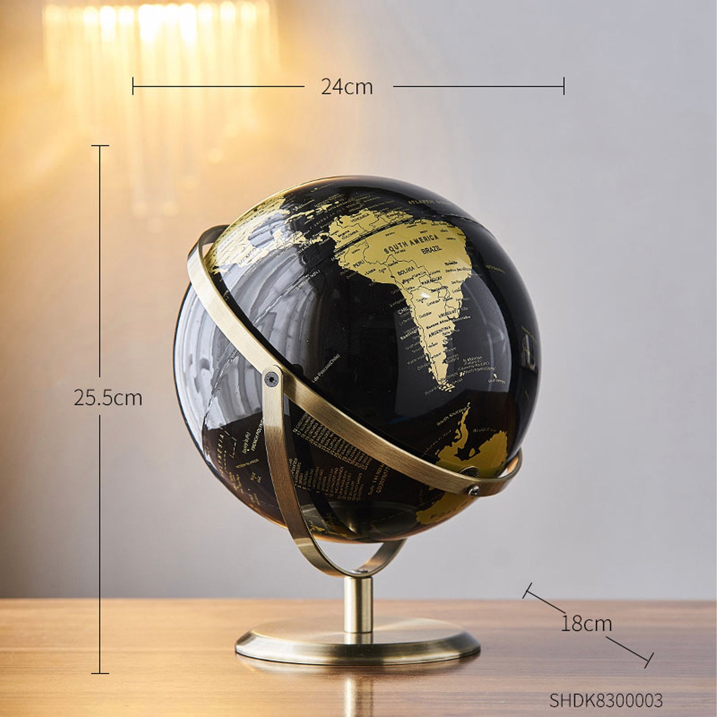 Rotating World Globes Desktop Decor