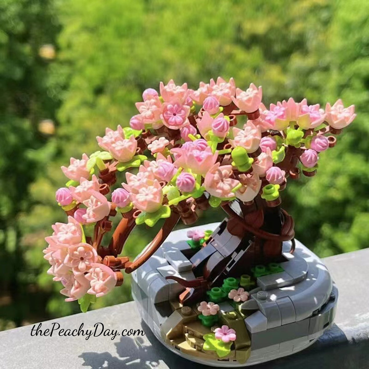 3.9" Sakura Cherry Blossoms Bonsai Building Set