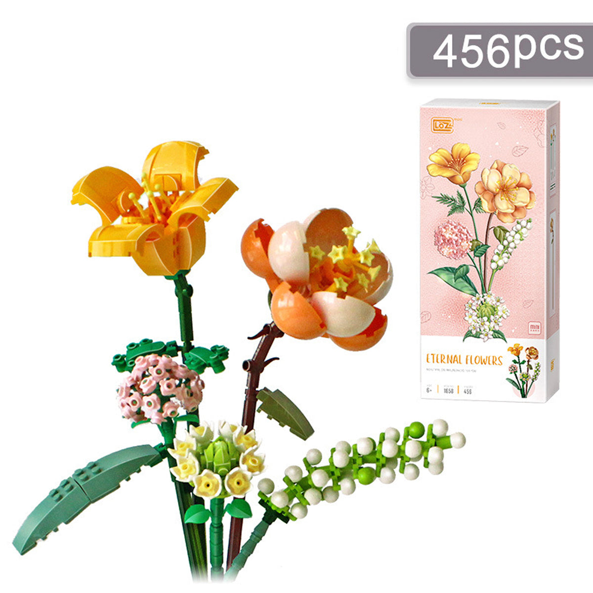 Flower Bouquet Building Kit Botanical Collection Roses Building Set – the  Peachy Day