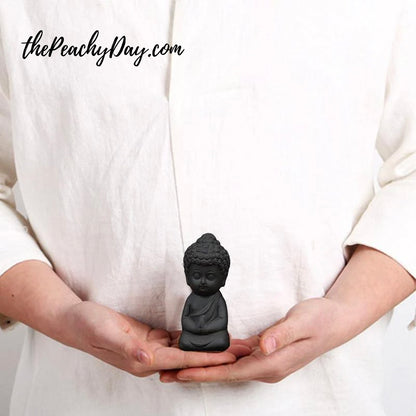 Mini Buddha Pottery Statue