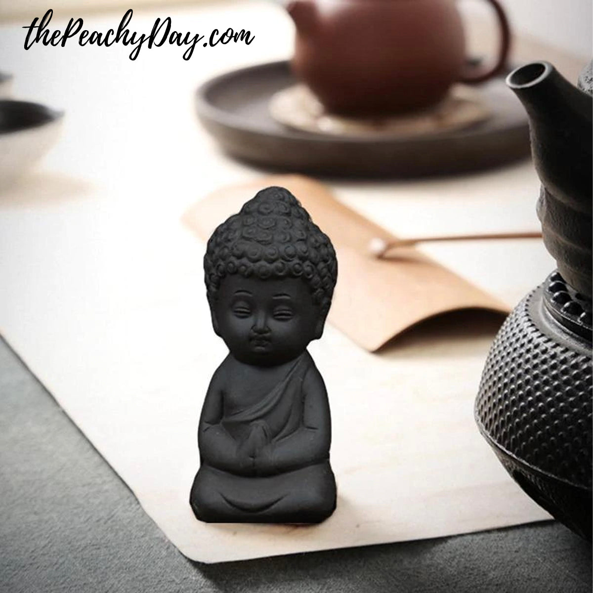 Mini Buddha Pottery Statue