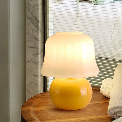 Glass Mushroom Bedroom Lamp