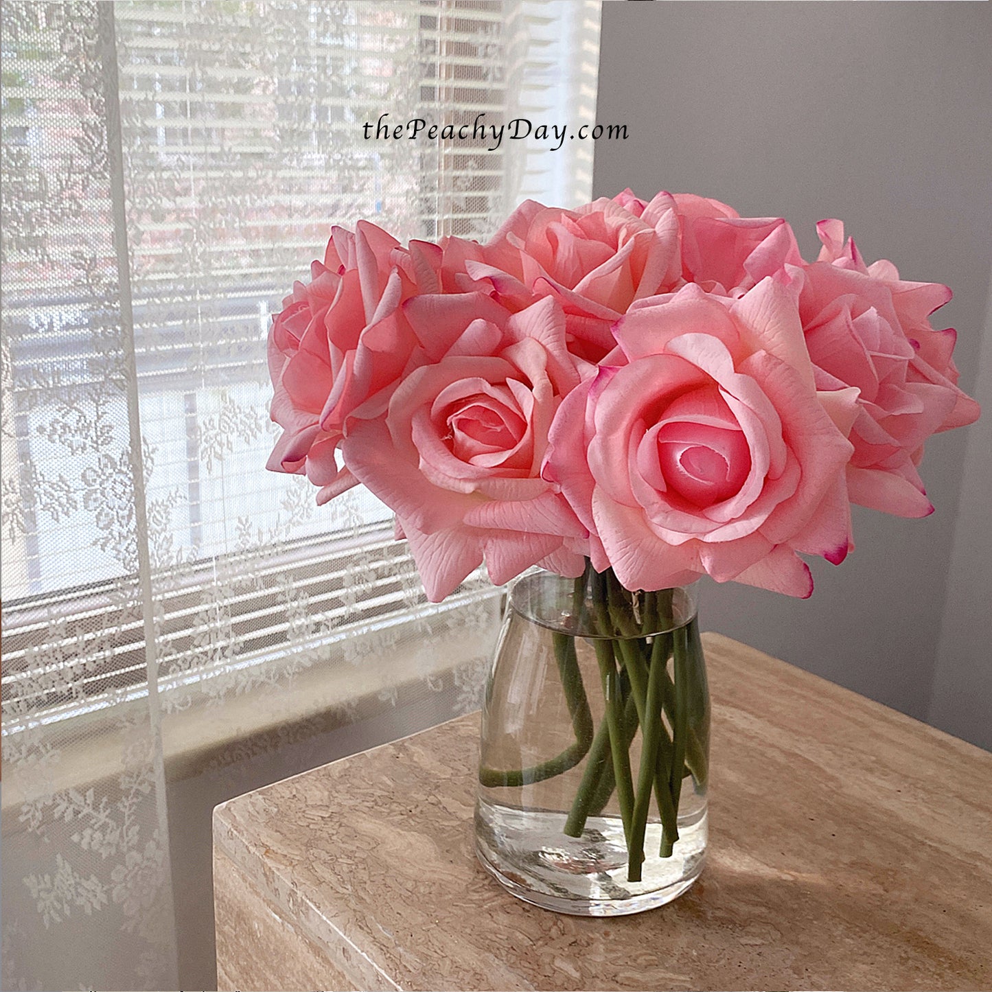 Bundle of 5 Real Touch Fake Rose | 5 Colors
