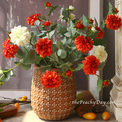 26" Artificial Dahlia Flowers | 4 Colors