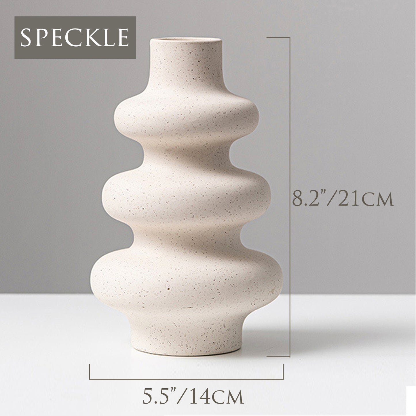 8.3" Ceramic Geometric Vase