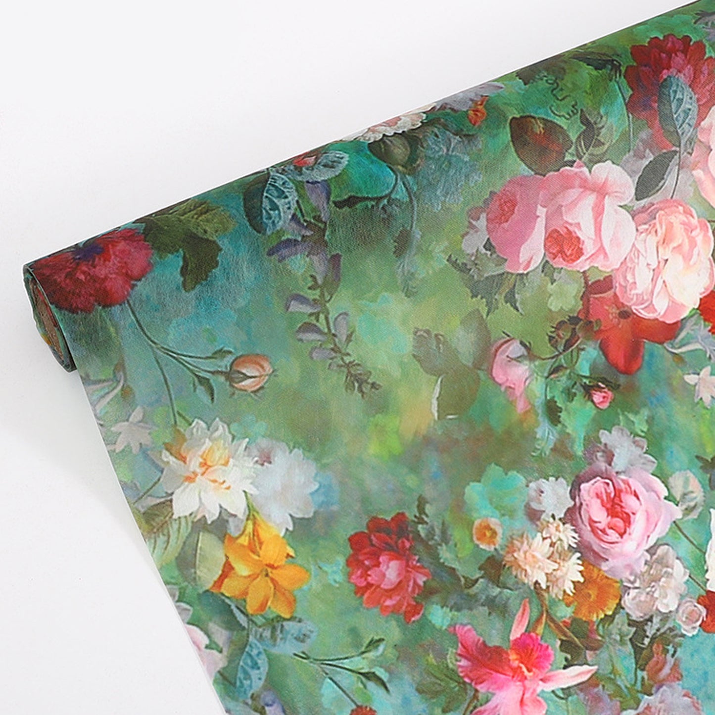 4Yards Vintage Floral Print Wrapping Paper Roll