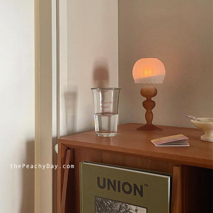 Frosted Glass Lamp-shaped Candleholder