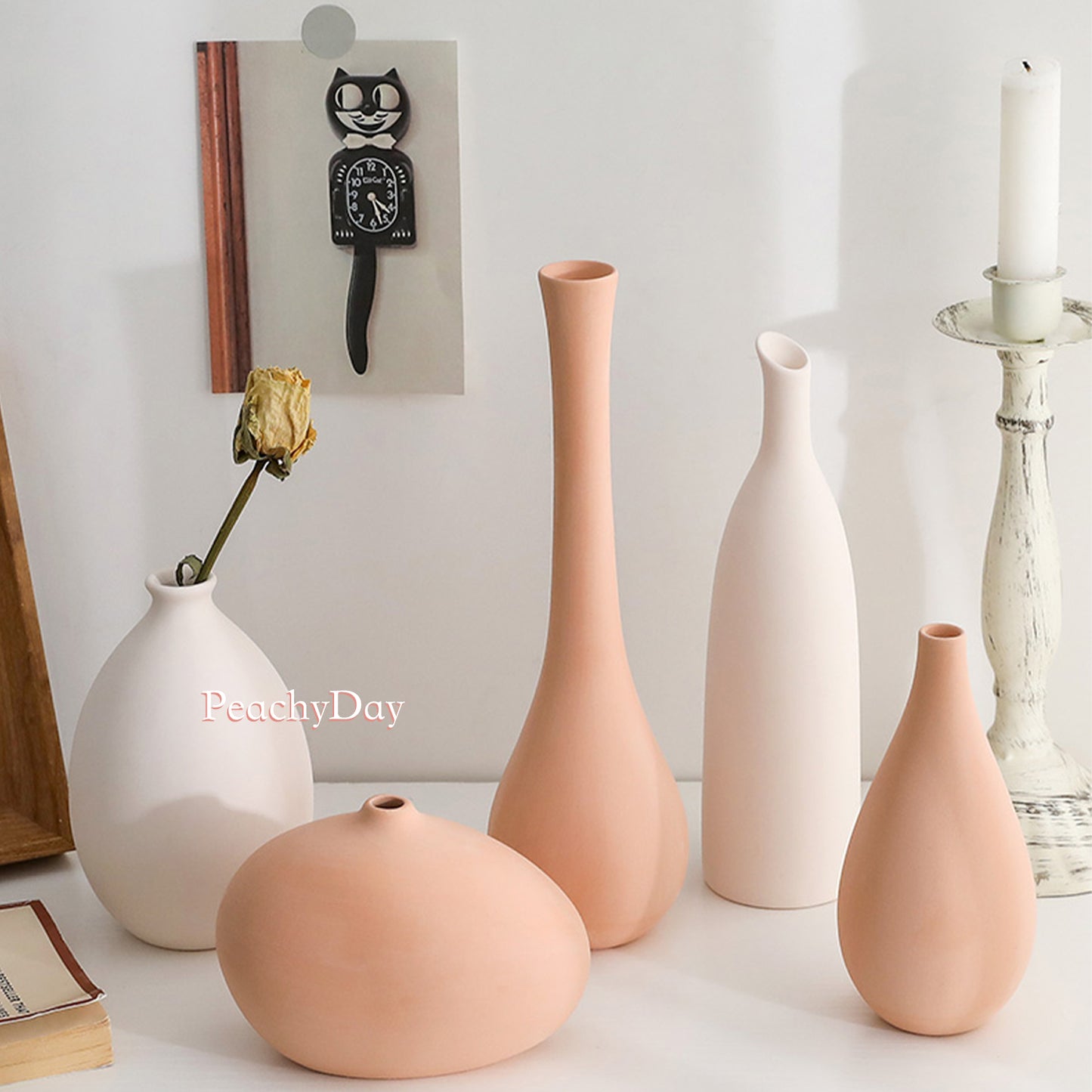white pottery vase terracotta ceramic vase handcrafted clay textured vase japanese boho minimalist scandinavian terracotta vase