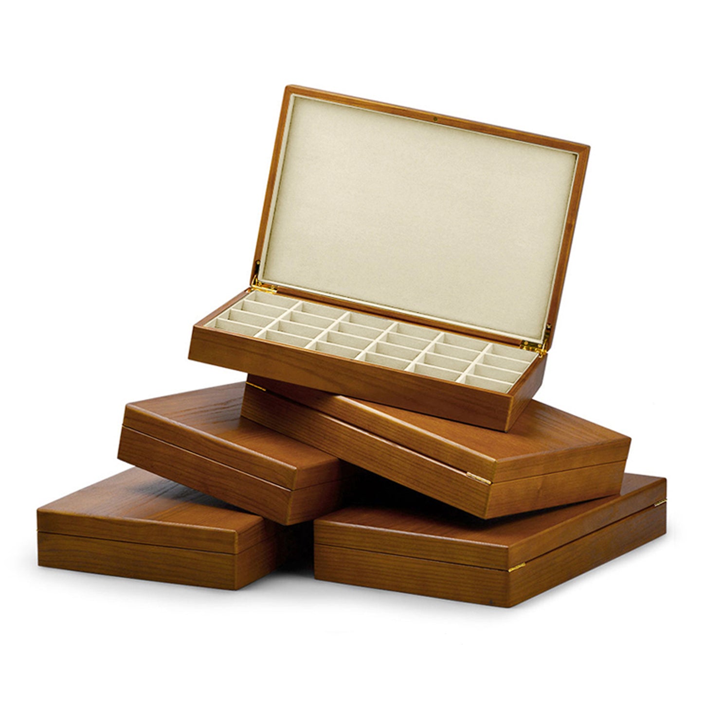 Honey Brown Wooden Jewelry Box