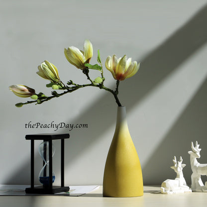 Matte Yellow Ceramic Vase