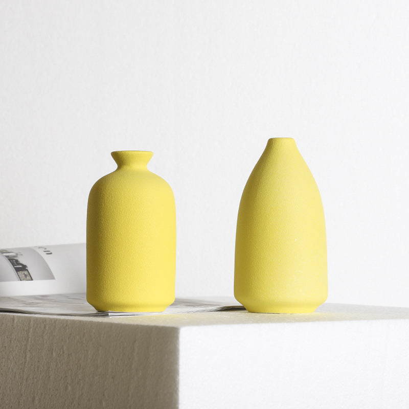 Yellow Ceramic Bud Vase